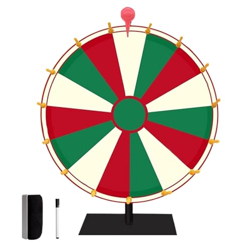 Biniveil Preisrad-Spinner, Drehrad für Preise,Buntes löschbares Preisrad - Löschbares Tisch-Spinnerrad für Glücksspiel-Karneval und Messe, 10/15 Slots von Biniveil