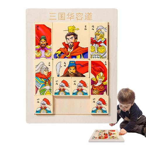 Biniveil Schiebepuzzle-Brettspiel, Zahlenschiebepuzzlespiel,Schiebepuzzles für Kinder | Chinesisches historisches Figuren-Design-Zahlenrätselspiel für und Mädchen von Biniveil