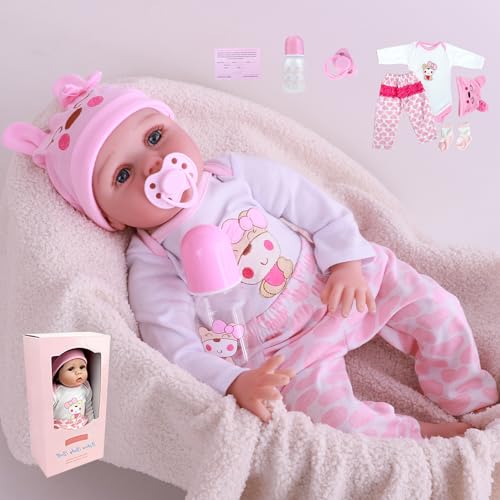 Binxing Yts Reborn Baby 55cm Touch Soft Silikon Vinyl Lebensecht Reborn Baby Puppe 22 Zoll Vinyl Nettes Neugeborenes Spielzeug Geschenk Für Kinder von Binxing Yts