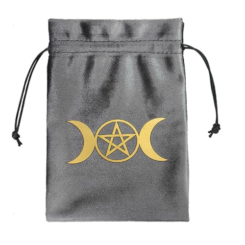 Biookhm Flanell Tarot Aufbewahrungstasche Brettspiel Karte Kordelzug Tasche Orakel Karte Runen Tasche Reise Geschenktasche Schmuckbeutel von Biookhm