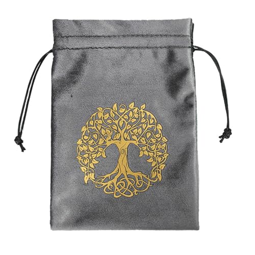 Biookhm Flanell Tarot Aufbewahrungstasche Brettspiel Karte Kordelzug Tasche Orakel Karte Runen Tasche Reise Geschenktasche Schmuckbeutel von Biookhm