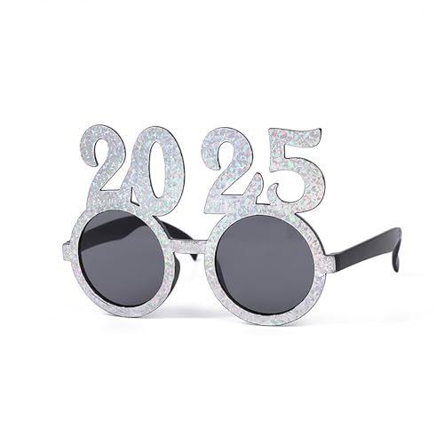 Biookhm Stilvolle 2025 Neujahrsfeier Brille Schneemänner Brille Kostüm Brille Weihnachten Party Zubehör von Biookhm