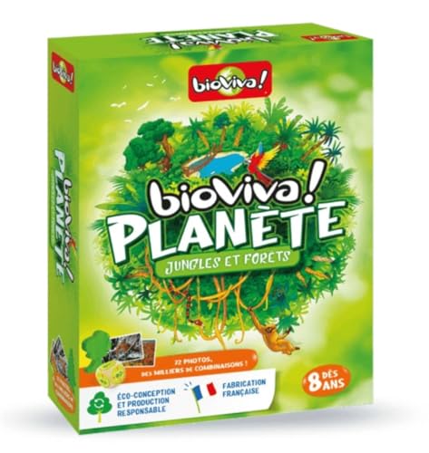 Bioviva 201001 Planète Jungles et fôrets Familien-Kartenspiel ab 8 Jahren, Planet – Dschungel und Fôrets von Bioviva