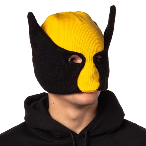 Marvel Wolverine Beanie X-Men Kostüm Charakter Maske Manschette Strickmütze mehrfarbig, Mehrfarbig, Einheitsgr��e von Bioworld