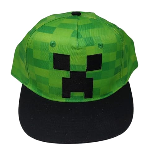 Minecraft Allover Print Creeper Youth Boys Snapback Cap Hat New Licensed, Grün , Large-X-Large von Bioworld