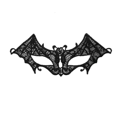 Bipl Halloween Fledermaus Maske, 1 Stück Augenmaske Damen Spitze Fledermaus Maske Venezianische Maske Damen Damen Spitze Maske Schwarze Fledermaus Für Halloween Maskerade, Halloween Party Schmücken von Bipl