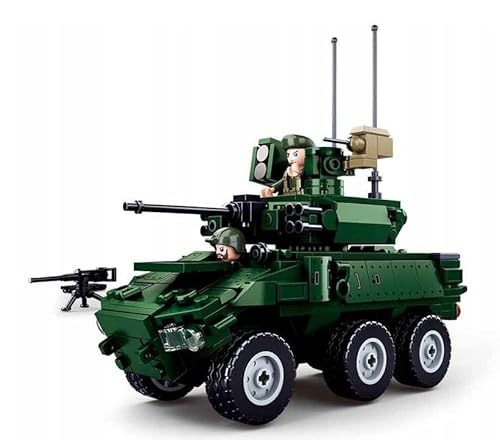 BirnePower Klemmbausteine Spielbausteine Spielset Militär Army Soldaten Bausatz Spielfigur 382 Teile Kampfwagen Radpanzer Spähpanzer Militärfahrzeug Bausteine Spielzeug G135418 von BirnePower