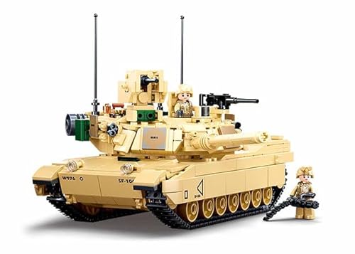 BirnePower Klemmbausteine Spielbausteine Spielset Militär Army Soldaten Bausatz Spielfigur 781 Teile Panzer M1A2 SEP V2 Abrams Bausteine Spielzeug G170708 von BirnePower