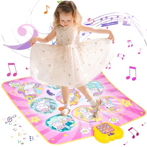 Birshe Tanzmatte für Mädchen, Tanzmatte Kinder Spielzeug Geschenke für Mädchen Alter 3 4 5 6 7 8 9 10 11 12+ Jahre, Musical Tanzmatte Spiel mit LED Anzeige, Geburtstag Weihnachten Spielzeug von Birshe