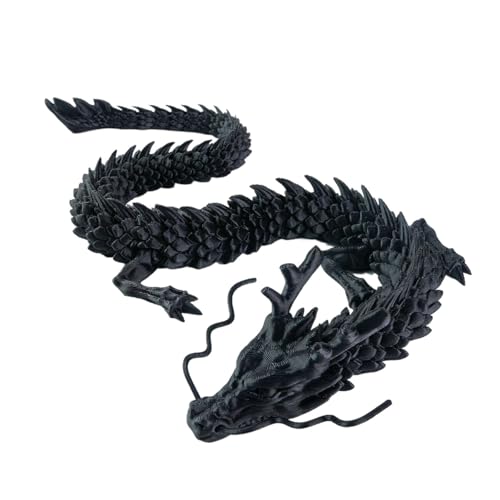 3D Gedruckter Drache, Kristall Drachen Figur Dekor, Drachen Figuren, Bewegliche Gelenke Drache, 3D Printed Dragon Spielzeug, Sensorisches Ei-Spielzeug, Abnehmbare Eierschale Und Flexible Gelenke von Bitong