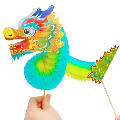 Bitong Chinesischer Neujahrsdrache – 3D-Chinesische Papierdrachen-Girlande für Neujahr, Mondneujahr, Drachen-Geschenke, multifunktionales Jahr des Drachen, Puppen-Sets für Frühlingsfest von Bitong