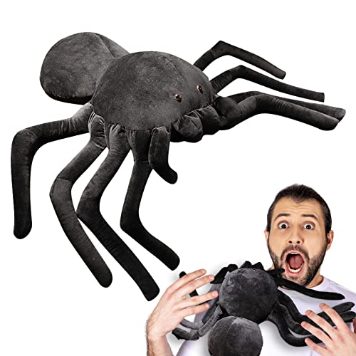 Bitong Lebensechte Spinne Plüschtier, Halloween Party Supplies, Kuscheltiere Simulation Spinne Wurfkissen Kreatives Lustiges Tease Toy, Favor Kuschelgeschenk Weiches Plüschtier Für Kinder von Bitong