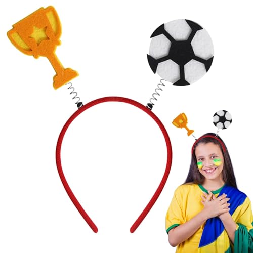 Fußball-Stirnbänder, Fußball-Headbopper | Fußball-Boppers-Fußball-Thema-Haar-Accessoires,Lustige Kopfbedeckung, Partydekoration, Hüte, jubelnde Requisiten für Fußballfans, Mottopartys von Bitong