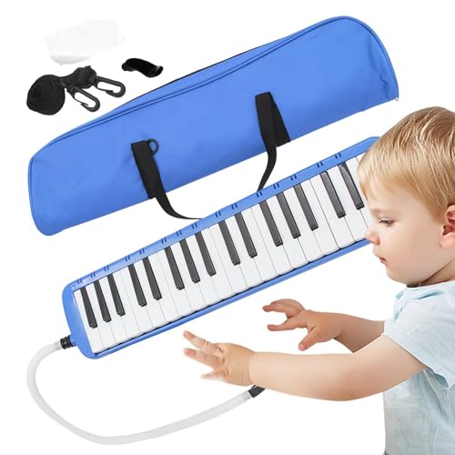 Melodica-Instrument mit 37 Tasten – Lustiges Luftklavier, Melodica-Musikinstrument für Kinder, tragbares Musik-Klaviertastatur für Kinder, Übung von Bitong