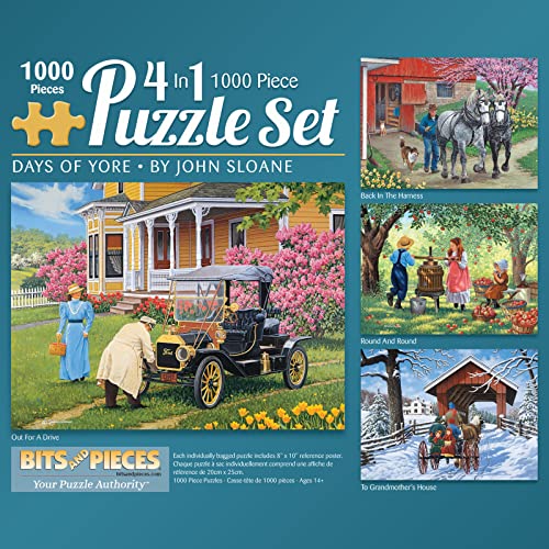 Bits and Pieces,4-in-1 Multipack 1000 Teile Puzzles für Erwachsene – Puzzles messen 50.8 cmx68.6 cm – 1000-teiliges Puzzle-Set – Days of Yore – Pferde, Jahreszeiten, Landschaft Puzzle von John Sloane Bits and Pieces,4-in-1 Multipack 1000 Teile Puzzles für Erwachsene – Puzzles messen 50.8 cmx68.6 cm – 1000-teiliges Puzzle-Set – Days of Yore – Pferde, Jahreszeiten, Landschaft Puzzle von John Sloane von Bits and Pieces