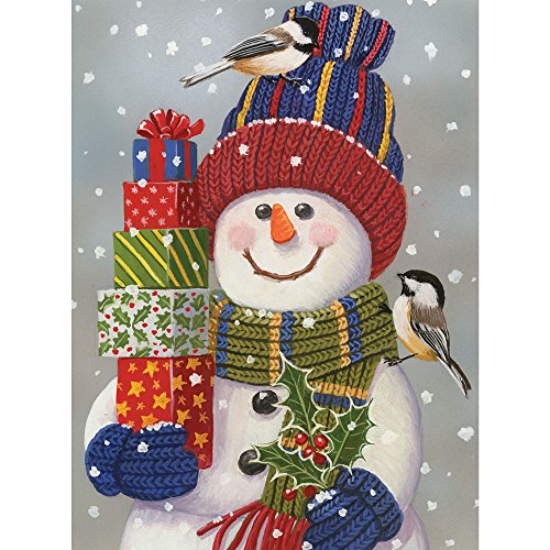 Bits and Pieces 1000 Teile Puzzle Schneemann mit Geschenken, Schneemann, Weihnachts von Künstler William Vanderdasson 1000 Pc Jigsaw von Bits and Pieces