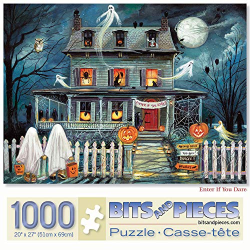 Bits and Pieces - 1000 Teile Puzzle für Erwachsene – Enter If You Dare – 1000 Teile Spukhaus Halloween Trick or Treat Puzzle von Künstler Ruane Manning von Bits and Pieces