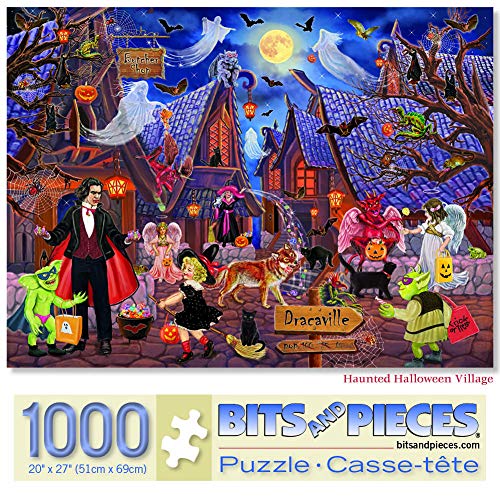 Bits and Pieces - 1000-teiliges Puzzle für Erwachsene – Spukhaus-Halloween-Puzzle – 1000-teiliges Spukhaus-Puzzle von Künstler Rosiland Salomon von Bits and Pieces