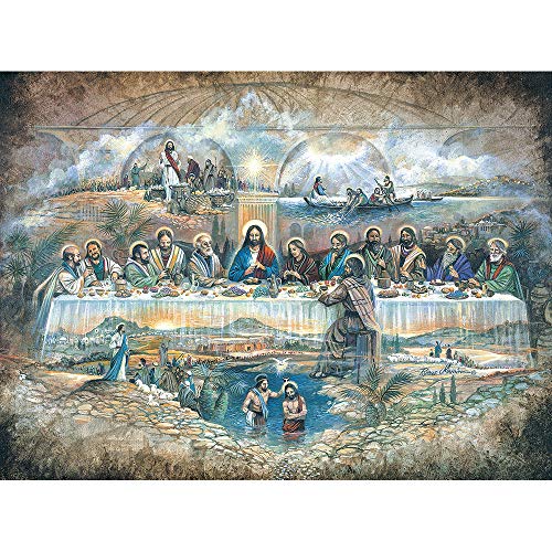 Bits and Pieces 1000-teiliges Puzzle für Erwachsene – Das letzte Abendmahl von Ruane Manning – Jesus Ostern Biblisch Religiöses Heiliges Puzzle, 50,8 x 68,6 cm von Bits and Pieces