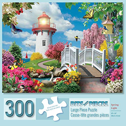 Bits and Pieces 300 Stück Puzzle für Erwachsene Frühling Licht 300 Pc Blumen, Vögel, Tiere Jigsaw by Artist Alan Giana von Bits and Pieces