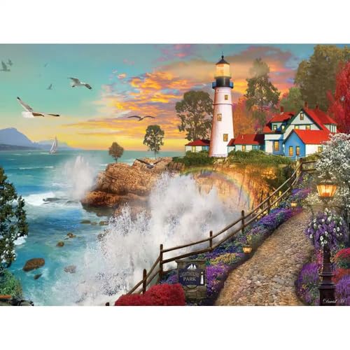 Bits and Pieces - 300-teiliges Puzzle für Erwachsene 45,7 x 61 cm - Lighthouse Park - 300-teiliges Puzzle vom Künstler David Maclean von Bits and Pieces