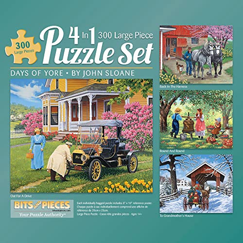 Bits and Pieces - 4-in-1 Multi-Pack 300 Teile Puzzle für Erwachsene - Days of Yore von Künstler John Sloane, Fertige Puzzlegröße 40,6 x 50,8 cm Bits and Pieces - 4-in-1 Multi-Pack 300 Teile Puzzle für Erwachsene - Days of Yore von Künstler John Sloane, Fertige Puzzlegröße 40,6 x 50,8 cm von Bits and Pieces