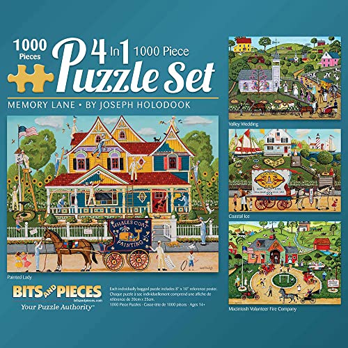 Bits and Pieces - 4-in-1 Multipack 1000 Teile Puzzle für Erwachsene – Memory Lane 1000 Teile Puzzle-Set von Joseph Holodook 51 x 69 cm von Bits and Pieces