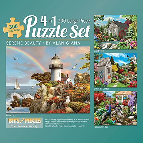 Bits and Pieces - 4-in-1 Multipack – 300 Teile Puzzles für Erwachsene – jedes misst 46 cm x 61 cm – Serene Beauty vom Künstler Alan Giana Bits and Pieces - 4-in-1 Multipack – 300 Teile Puzzles für Erwachsene – jedes misst 46 cm x 61 cm – Serene Beauty vom Künstler Alan Giana von Bits and Pieces