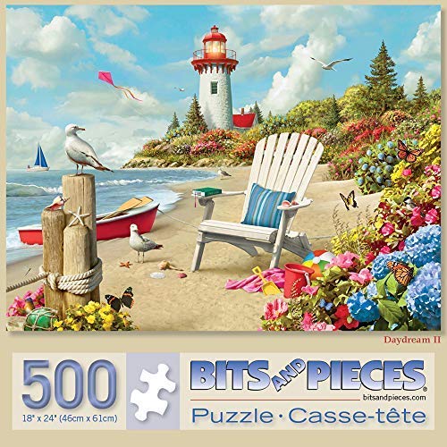 Bits and Pieces 500 Stück Puzzle für Erwachsene Daydream Ii 500 Pc Beach Scene Jigsaw by Artist Alan Giana von Bits and Pieces