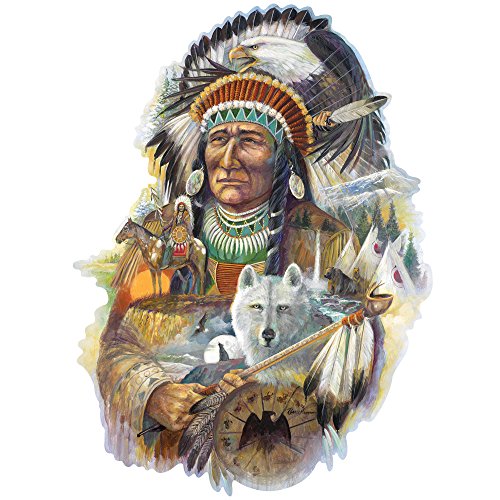 Bits and Pieces 750 Stück geformt Puzzle für Erwachsene Spirit of The Wind 750 Pc Native American Puzzle von Künstler Ruane Manning von Bits and Pieces