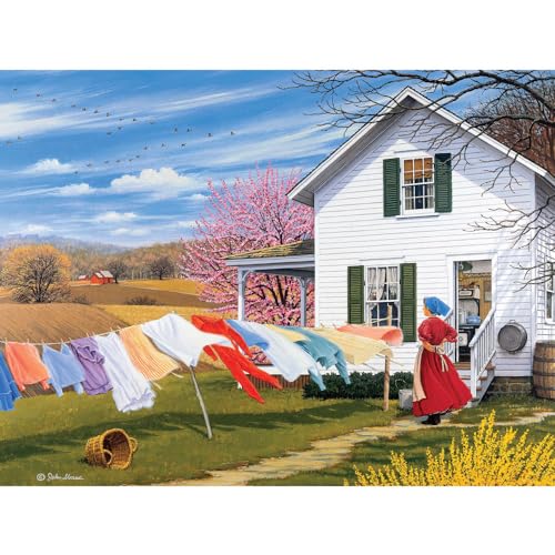 Bits and Pieces John Sloane Puzzle mit 500 Teilen für Erwachsene, 45,7 x 61 cm, "On The Wind", 500 Teile von Bits and Pieces