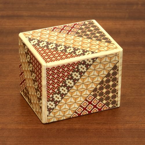 Bits and Pieces - Mosaik-Puzzle-Box – 11-Schritt-Lösung – Bewahren Sie Ihren Geldhalter auf – Gehirn-Teaser – Geheimfach aus Holz von Bits and Pieces