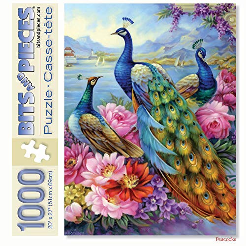 Bits and Pieces - Peacocks 1000 Teile Puzzle für Erwachsene – jedes Puzzle misst 50,8 x 68,9 cm – 1000 Teile Puzzles von Künstler Oleg Gavrilov von Bits and Pieces