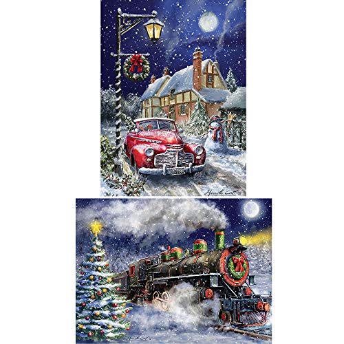 Bits and Pieces - Vorteilsset mit 2 (2) 1000 Puzzle-Puzzles für Erwachsene – jedes Puzzle misst 51 cm x 69 cm – klassische Winterurlaub Puzzles vom Künstler Marcello Corti von Bits and Pieces