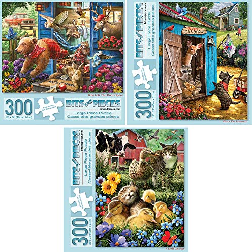 Bits and Pieces - Vorteilsset mit drei (3) 300 Teilen Puzzles für Erwachsene – 300 Puzzle-Puzzles von Künstler Larry Jones von Bits and Pieces