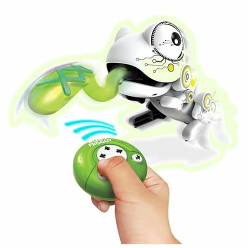 Bizak Berni der Robotische Frosch, springt und zieht Seine magnetische Zunge heraus, um das Essen zu fangen, springen, zielen und fangen, inkl. 2 Sets (62008526) von Bizak