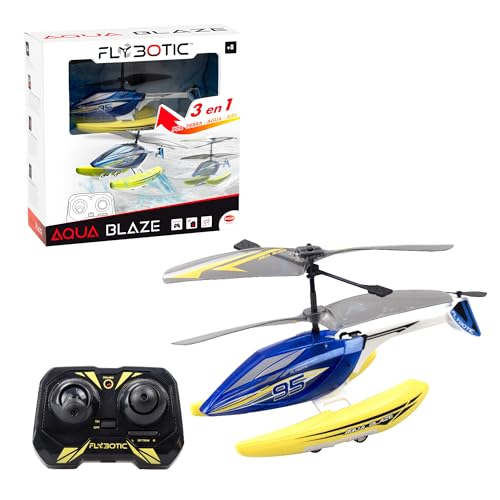 Bizak FLYBOTIC Aqua Blaze RC Hubschrauber, 3 in 1, für Fahrten auf Land, Luft und Wasser, mit Funksteuerung, für Kinder und Erwachsene (62004795) von Bizak