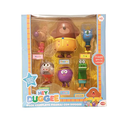 Bizak Hey Duggee, Deluxe-Pack, 6 Duggee-Figuren, Spielzeugfiguren, ideal für die Entwicklung der Phantasie, inklusive Duggee und 5 weitere Charaktere aus der Serie von Bizak