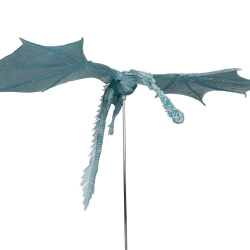 Bizak McFarlane 64380663 Dragon Viserion Eiscreme (Frostbite) von Game of Thrones, mit Gold-Label-Sammlungsetikett, bewegliche Drachenfigur, blau von Bizak