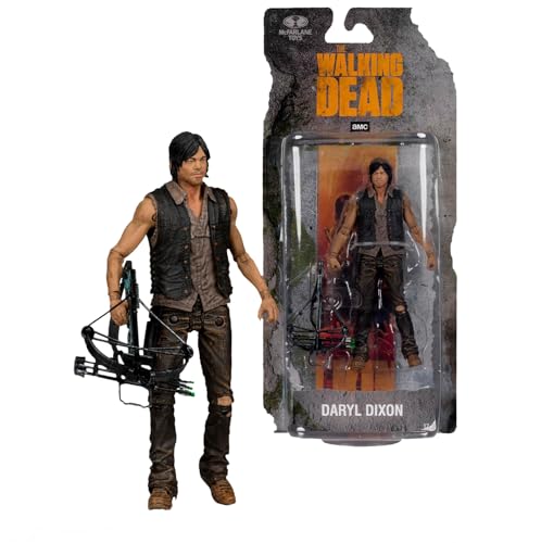 Bizak McFarlane The Walking Dead Bewegliche Figur Daryl Dixon, 12 cm, 20 Gelenkpunkte für Posen, mit Zubehör und Lesezeichen, für Sammler und Fans (64384341) von Bizak