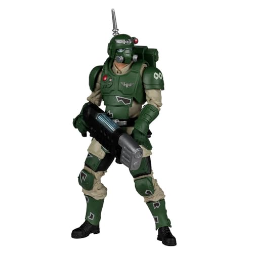 Bizak McFarlane Warhammer 40000 Astra Militarum Karskin-Figur, Online-Videospiel, 18 cm bewegliche Skulptur, mit Zubehör, Sammelkarte und Ausstellungsbasis, (64380961) von Bizak