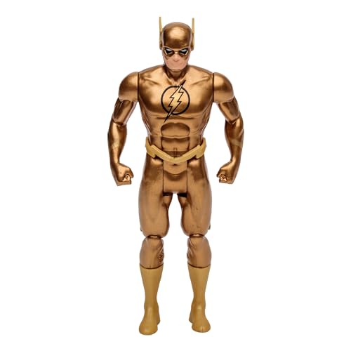 McFarlane DC Super Powers Flash Goldene Skulptur 12 cm Originalfigur im klassischen Stil basierend auf der Serie 60er mit Comic-Blasen für Sammler +12 Jahre Bizak (64385823) von McFarlane