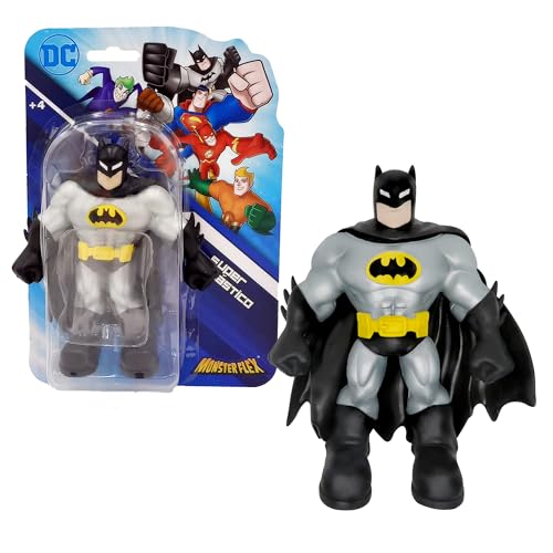 Bizak Monsteflex 64392023-11 Batman Graue Figur von DC, super ausziehbar und elastisch, 25 cm, 8 zum Sammeln, für Erwachsene Fans und Kinder ab 4 Jahren von Bizak