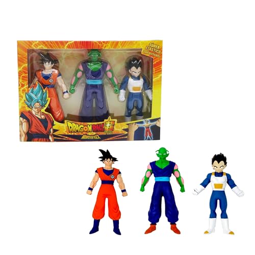 Bizak Monster Flex Dragon Ball-Figuren, Set 1, super ausziehbar und elastisch, 12 zum Sammeln, für Erwachsene Fans und Kinder ab 4 Jahren (64390231-1) von Bizak