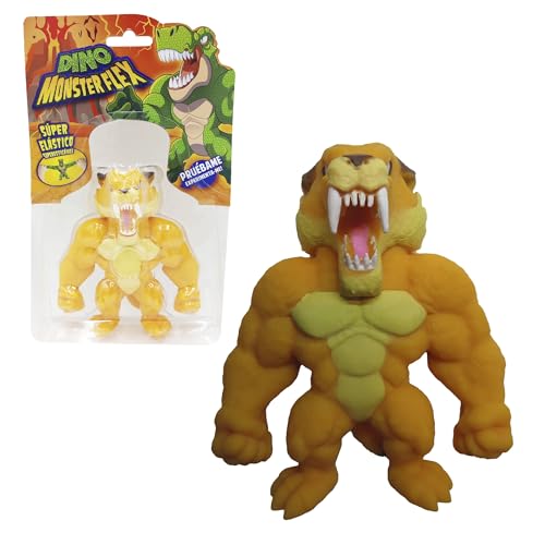 Bizak Monsterflex 64390007-4 Dinosaurier-Modelle, Tygro, super ausziehbar und elastisch, 25 cm, 14 zum Sammeln, für Erwachsene Fans und Kinder ab 4 Jahren von Bizak