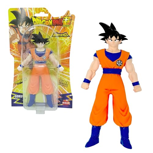 Bizak Monsterflex 64390230 Dragon Ball Goku-Figur, Super dehnbar und elastisch, 25 cm, 12 zum Sammeln, für Erwachsene Sammler-Fans und Kinder ab 4 Jahren von Bizak