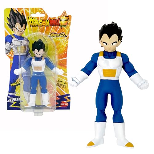 Bizak Monsterflex 64390230 Dragon Ball Vegeta Figur, Super dehnbar und elastisch, 25 cm, 12 zum Sammeln, für Erwachsene Sammler Fans und Kinder ab 4 Jahren von Bizak