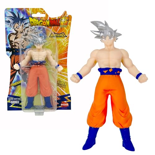 Bizak Monsterflex 64390230 Goku Ultra Instinc Figur von Dragon Ball, Super Dehnbar, 25 cm, 12 zum Sammeln, für Erwachsene Sammler-Fans und Kinder ab 4 Jahren von Bizak