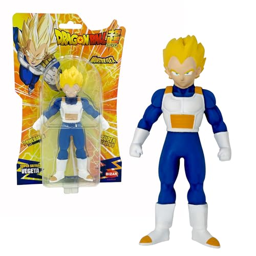 Bizak Monsterflex 64390230 Super Saiyan Vegeta, Super Saiyan Figur, Super Dehnbar, 25 cm, 12 zum Sammeln, für Erwachsene Sammler Fans und Kinder ab 4 Jahren von Bizak