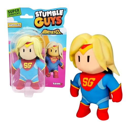 Bizak Monsterflex Stumple Guys, Videospiel, Super Girl, super dehnbar und elastisch, 15 cm, 16 Modelle zum Sammeln, für Erwachsene und Kinder ab 4 Jahren (64390006-11) von Bizak